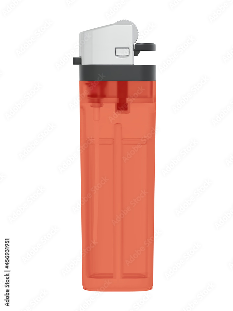 Plastic transparent classic lighter isolated on white background Plastic transparent classic lighter isolated on white background