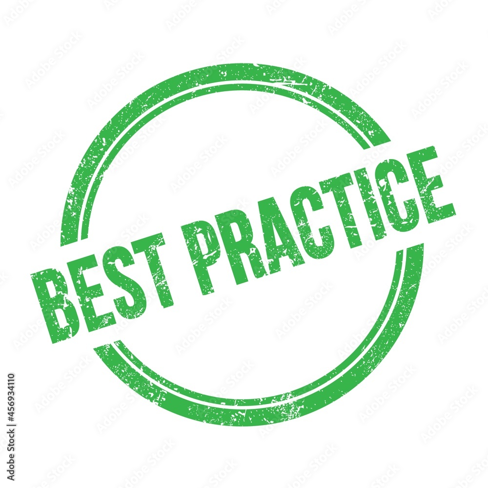 BEST PRACTICE text written on green grungy round stamp. BEST PRACTICE text written on green grungy round stamp.