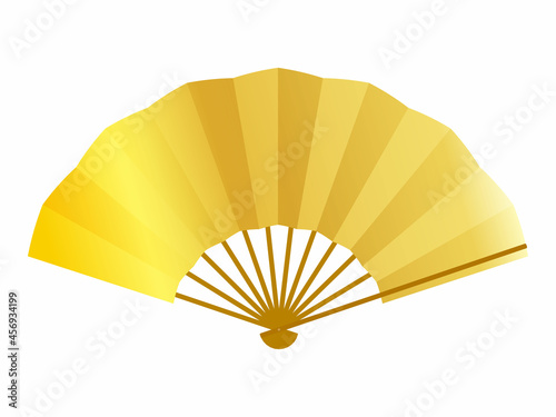 年賀状素材 金の扇子