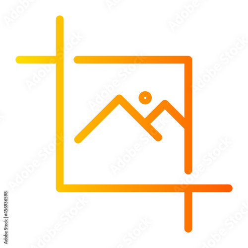 crop gradient icon