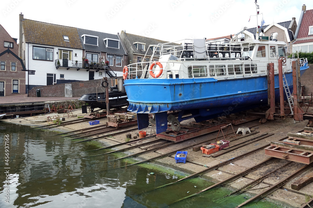 The harbor of Urk in the Netherlands