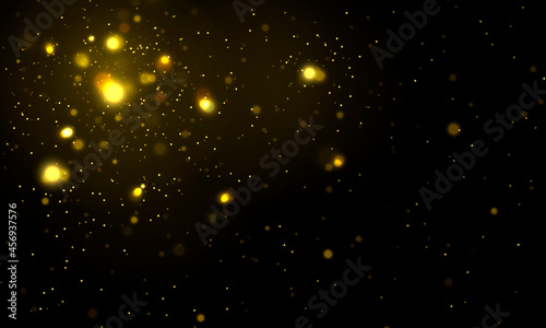 Defocused yellow light, bokeh effect and dust. © Little Monster 2070