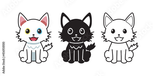Set of vector cartoon character cat for design. © jaaakworks