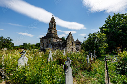 The historic orthodox church of Densus in Romania