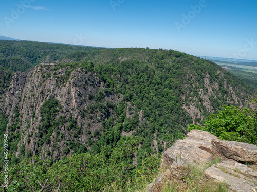 View of the Harz Nature Park in summer