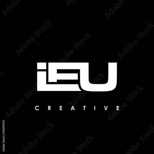 IEU Letter Initial Logo Design Template Vector Illustration