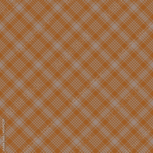 Orange Diagonal Plaid Tartan textured Seamless Pattern Design