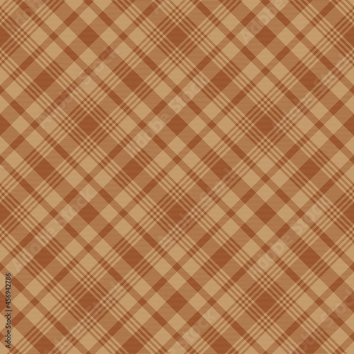 Orange Diagonal Plaid Tartan textured Seamless Pattern Design