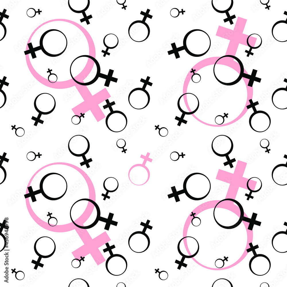 Pattern seameless of female icon. Lady symbol on white background. Vector illustration. Pattern seameless of female icon. Lady symbol on white background. Vector illustration.