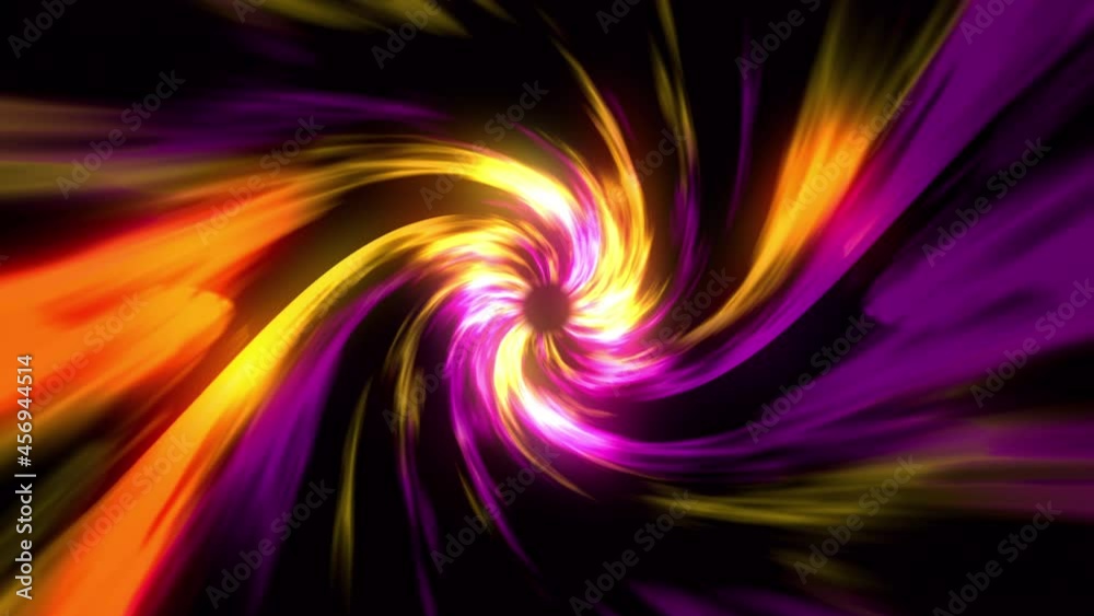 Vortex rotation of multicolored gases. Hyperspace jump through the stars to a distant space. Light speed space journey through time continuum