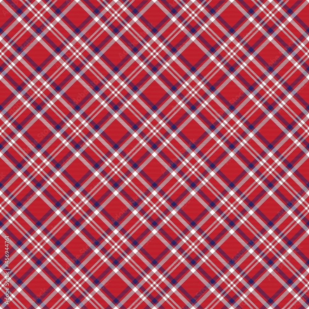 Red Navy Diagonal Plaid Tartan textured Seamless Pattern Design Red Navy Diagonal Plaid Tartan textured Seamless Pattern Design