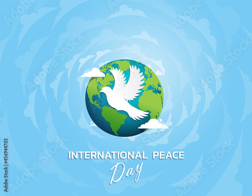 International Peace Day concept. Illustration concept present peace world. Vector illustrate.