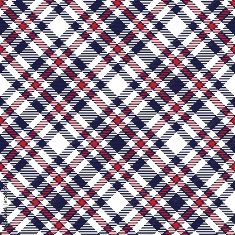 Red Navy Diagonal Plaid Tartan textured Seamless Pattern Design Red Navy Diagonal Plaid Tartan textured Seamless Pattern Design