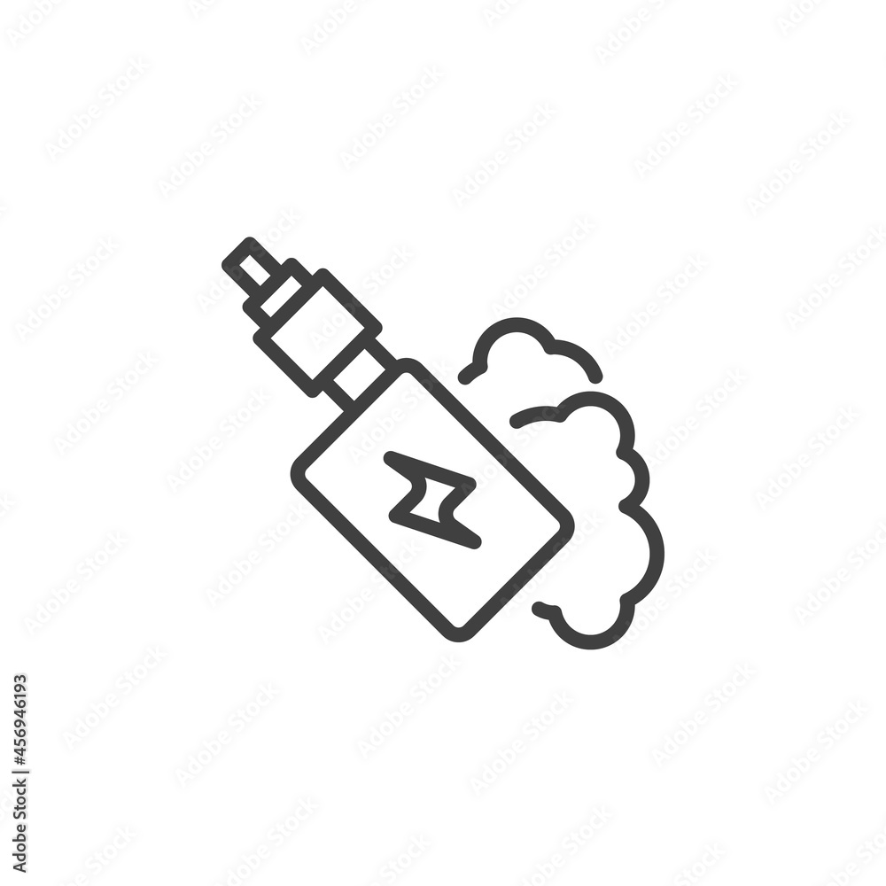 Electronic cigarette line icon Electronic cigarette line icon