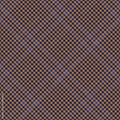 Blue Diagonal Plaid Tartan textured Seamless Pattern Design