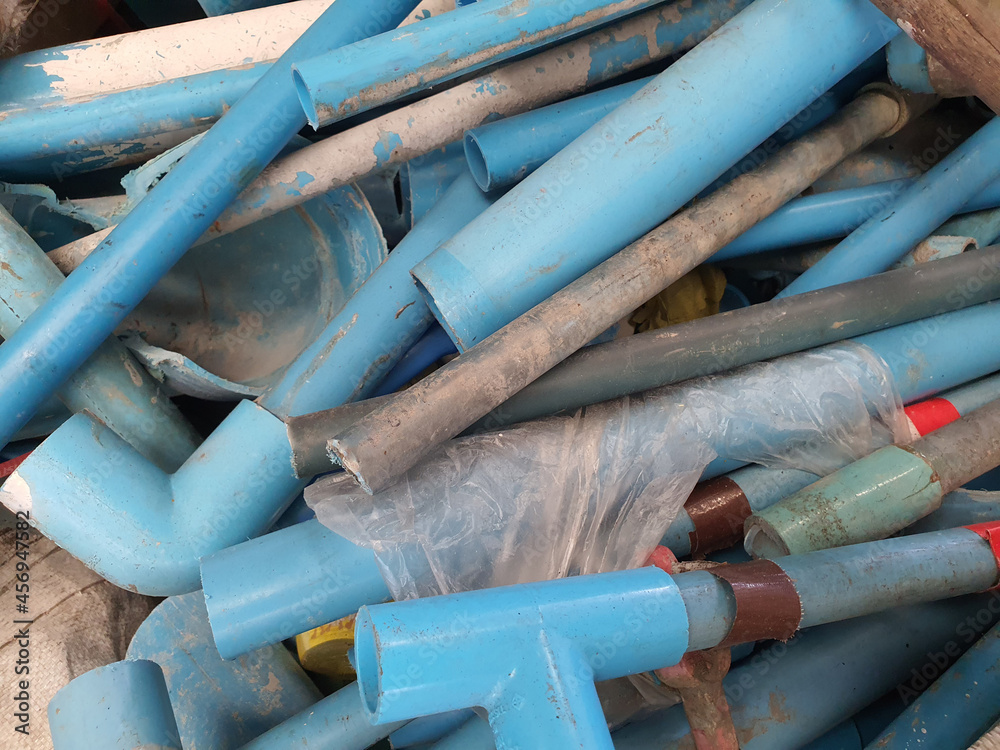 plastic pvc water pipe old and unused Can be sold to be recycled