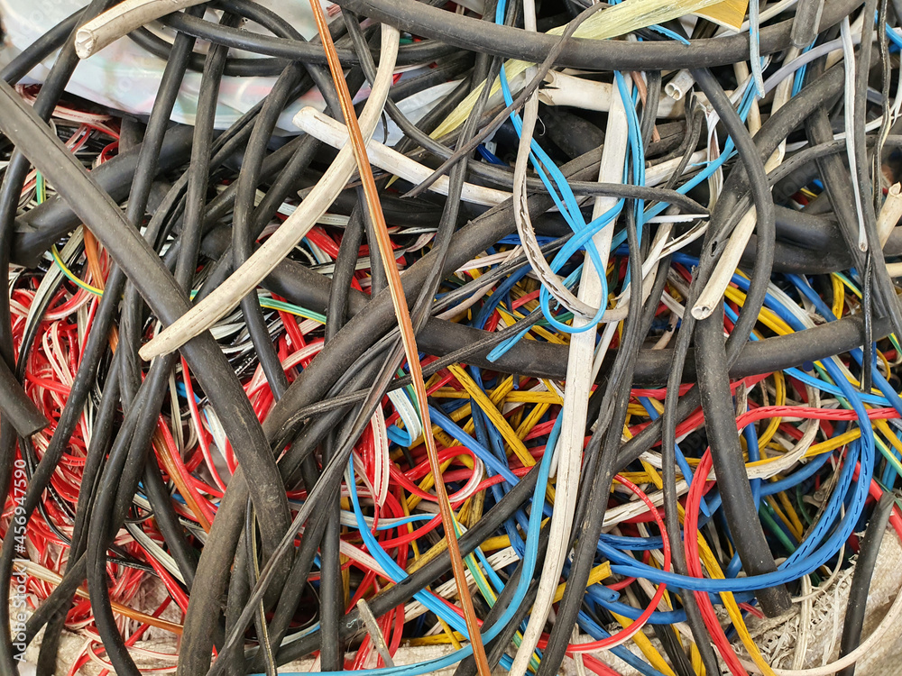 Old wires and cables that are no longer used, damaged or deteriorated