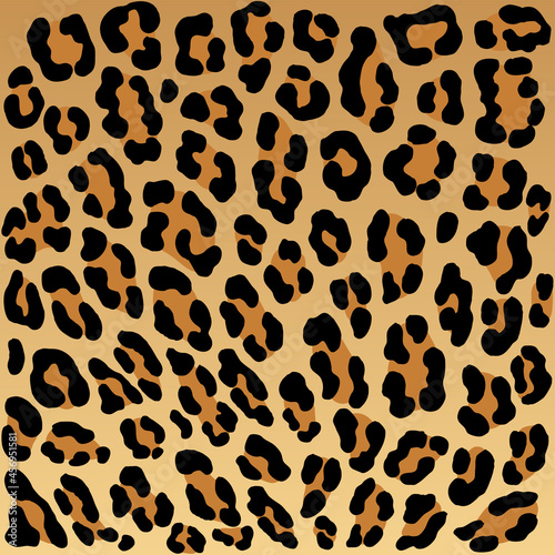 Leopard seamless pattern, vector design and isolated background seamless.