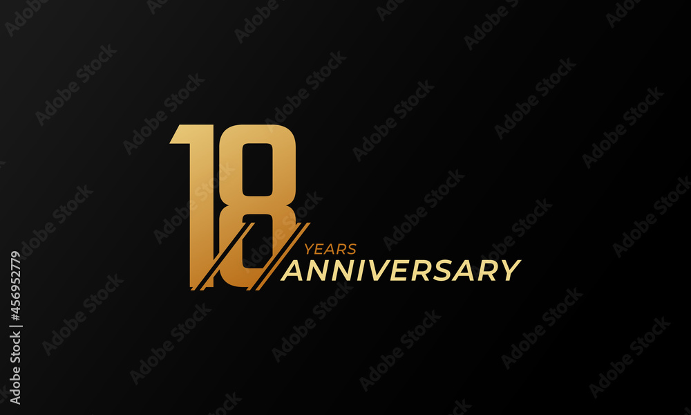 18 Year Anniversary Celebration Vector. Happy Anniversary Greeting Celebrates Template Design Illustration 18 Year Anniversary Celebration Vector. Happy Anniversary Greeting Celebrates Template Design Illustration
