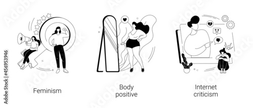 Social activism abstract concept vector illustrations.