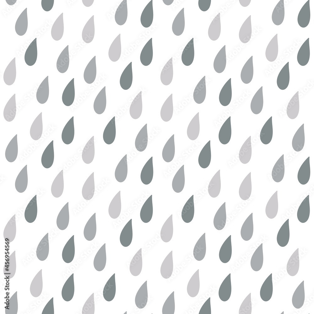 seamless pattern rain gray drops on white background vector seamless pattern rain gray drops on white background vector