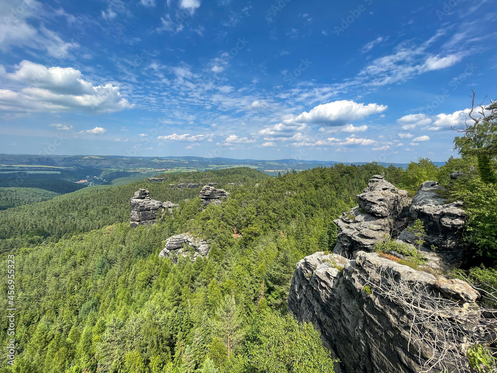 landscape in the elb sandstone mountains 