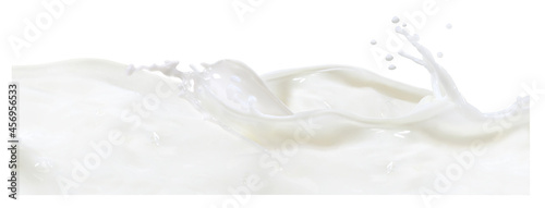 Splash de leite em fundo branco para recorte.