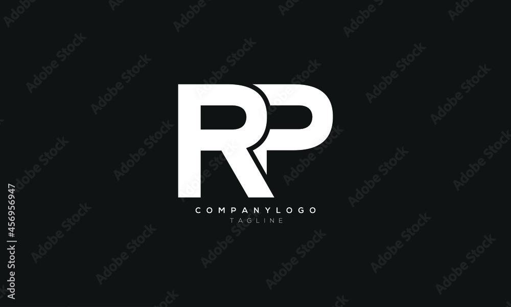 RP, PR, Abstract initial monogram letter alphabet logo design