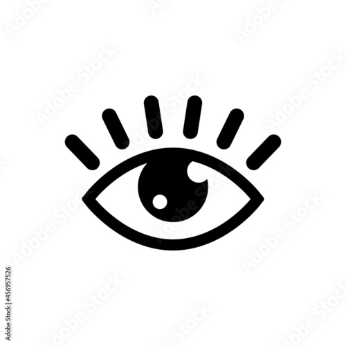 Eye icon vector. optic illustration sign. open symbol. see logo.