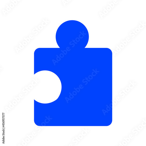 Cute Minimalist Puzzle Piece - Amazing flat vector illustration of a puzzle piece sign suitable for apps, sticker, clip art, decoration, website, animation, design asset and illustration in general