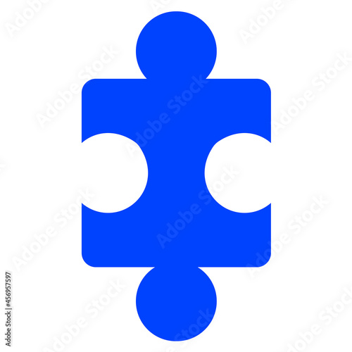 Cute Minimalist Puzzle Piece - Amazing flat vector illustration of a puzzle piece sign suitable for apps, sticker, clip art, decoration, website, animation, design asset and illustration in general