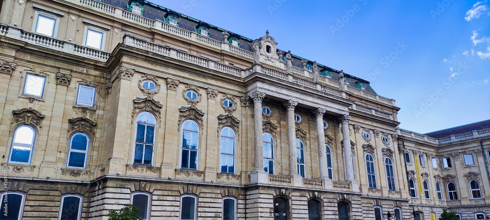Fototapeta premium View of the facade inside Buda Castle in Budapest. Historic district. Hungary. Europe