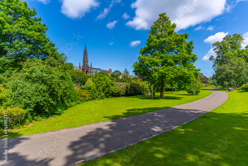 View of East Princes Street Gardens and Scott Monument photo