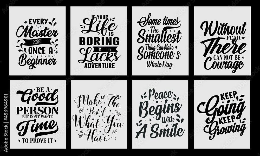 Fototapeta premium Motivational T-Shirt Design Bundle