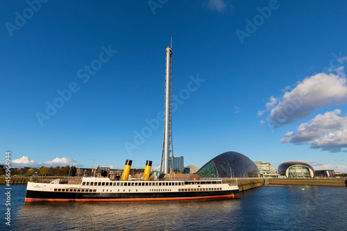 T.S. Queen Mary, Glasgow Tower and Science Centre, River Clyde, Glasgow photo