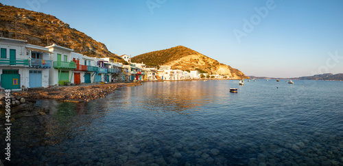 Picturesque colorful village of Klima, Milos island, Cyclades photo