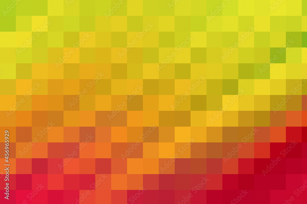 Light green, yellow and red pixel gradation Light green, yellow and red pixel gradation