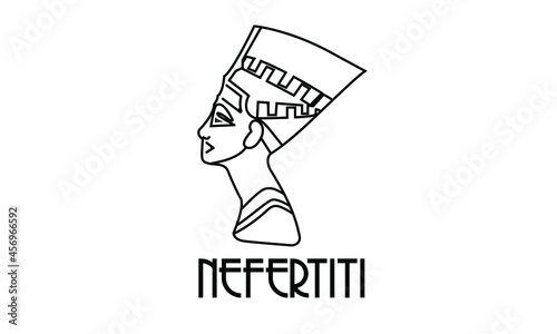 Profile of the Egyptian Pharaoh Nefertiti