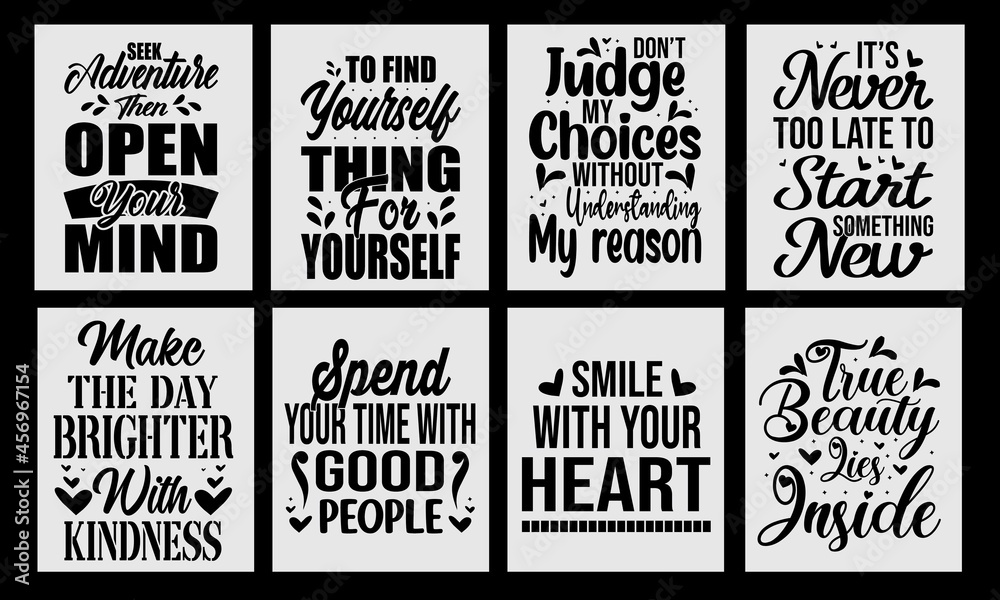 Fototapeta premium Motivational T-Shirt Design Bundle 