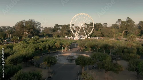 Aerial: SkyStar observation wheel. Golden Gate Park, San Francisco. photo