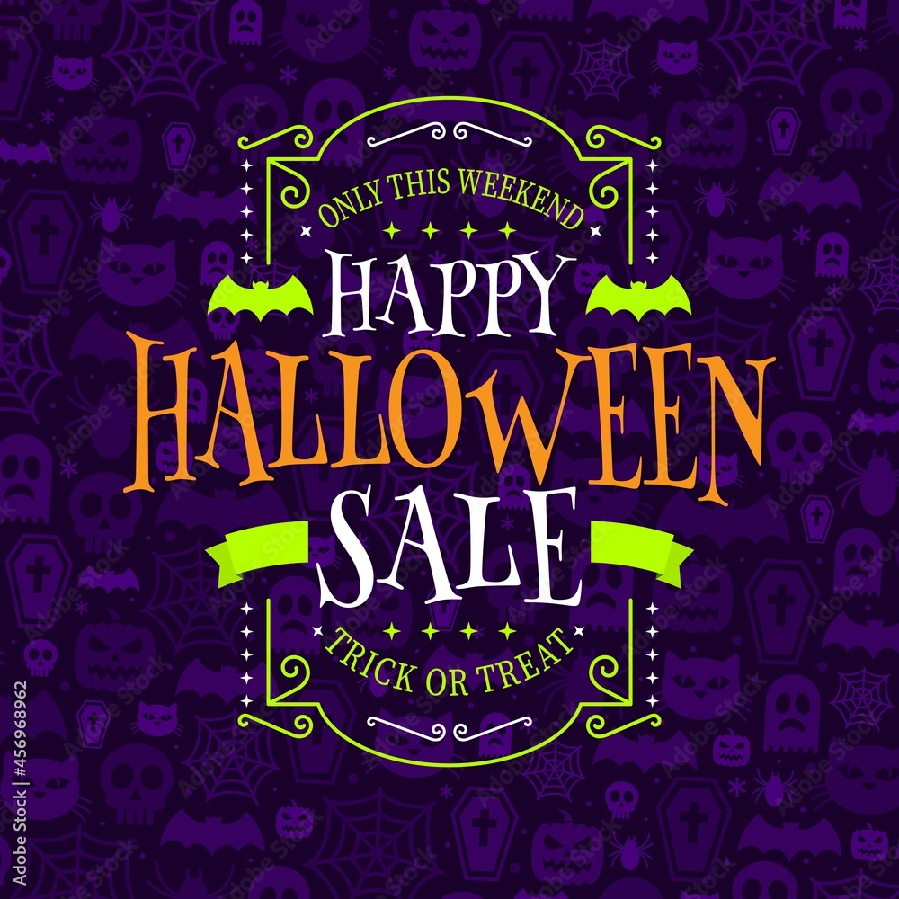 halloween sale background vector design illustration halloween sale background vector design illustration