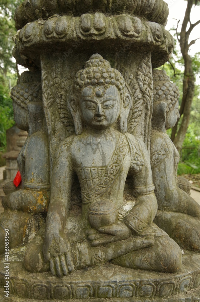 Beautiful woods carved in a traditional way in nepal.