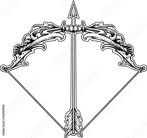 sagittarius bow and arrow design