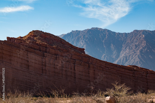 Rocks Los castillos (the castles) in the Quebrada de las Conchas (Shells Creek) in Argentina photo