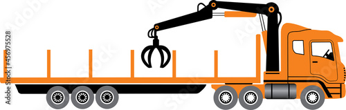 SEMI REMORQUE DE MANUTENTION AVEC GRUE