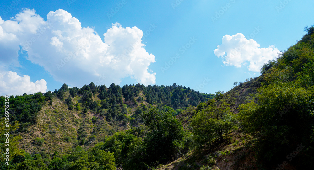 Mountains and blue sky Mountains and blue sky