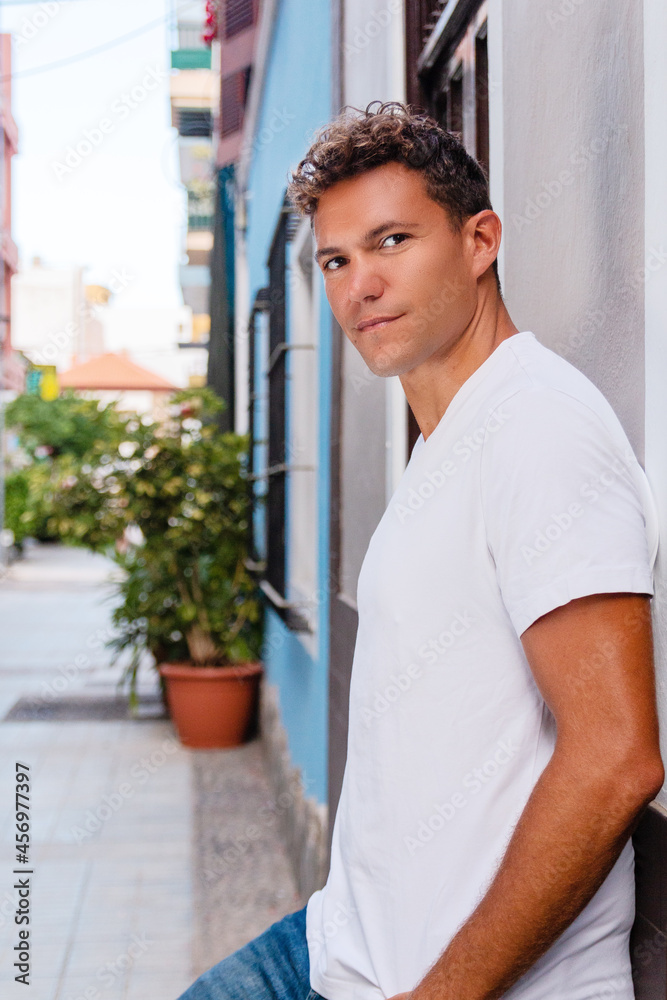 A guy in the Puerto de la Cruz City A guy in the Puerto de la Cruz City