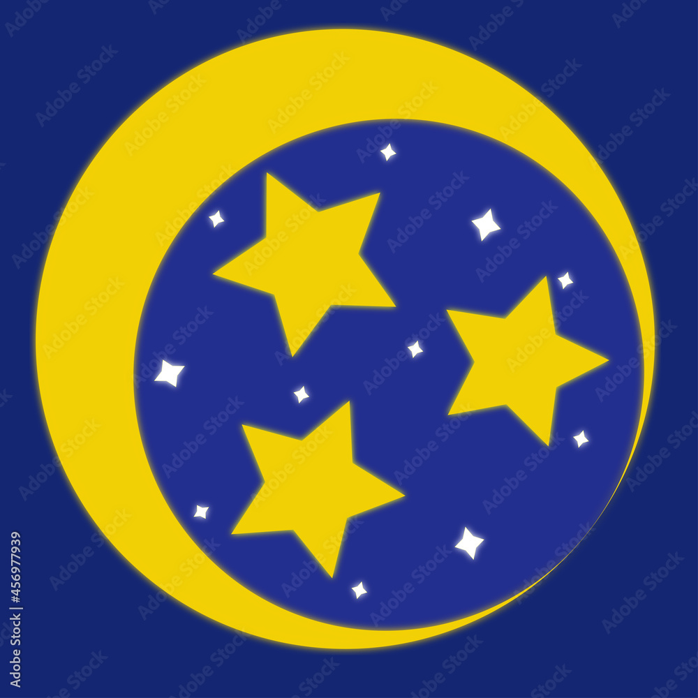 Obraz premium star and moon