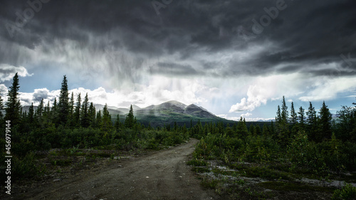 clouds over the mountains