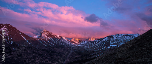 Canvas Print sunrise in the mountains
